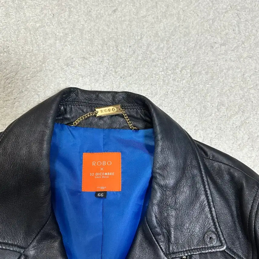 [BUNJANG] ROBO 32DICEMBRE Lambskin Leather Rider Jacket / ROBO X 32DICEMBRE 양가죽 라이더자켓 66