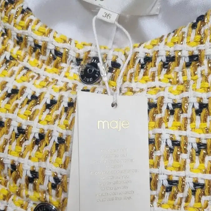[BUNJANG] Maje Tweed Short Sleeve Dress / 마쥬 반팔트위드 원피스 36  새상품
