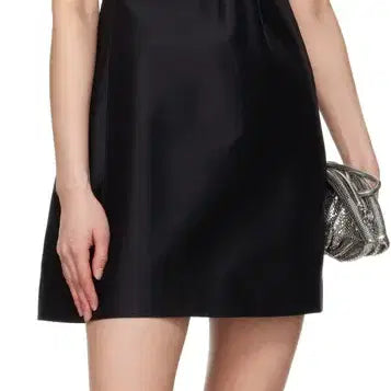 [BUNJANG] Shushutong Off-Shoulder Mini Dress Black / shushutong 오프 숄더 미니드레스 블랙 리본