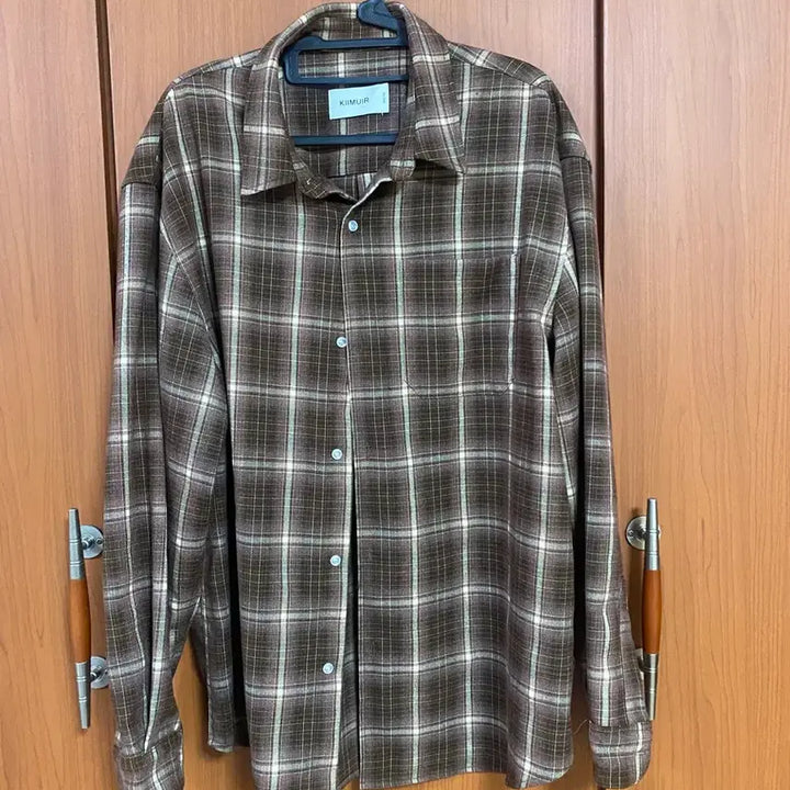 [BUNJANG] KIIMUIR Brown Check Shirt XL / [KIIMUIR] 키뮤어 브라운 체크 셔츠 XL사이즈