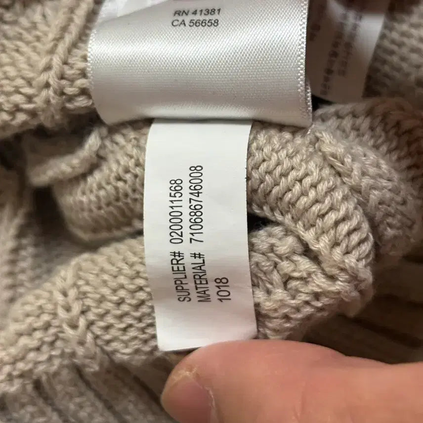 [BUNJANG] Polo Cotton Cable Knit Sweater / 폴로 코튼 케이블 니트 L