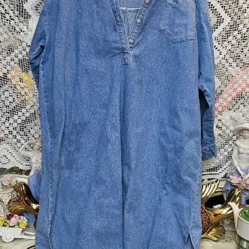 [BUNJANG] Loose Fit Denim Long Dress / 데님 롱 원피스 루즈핏
