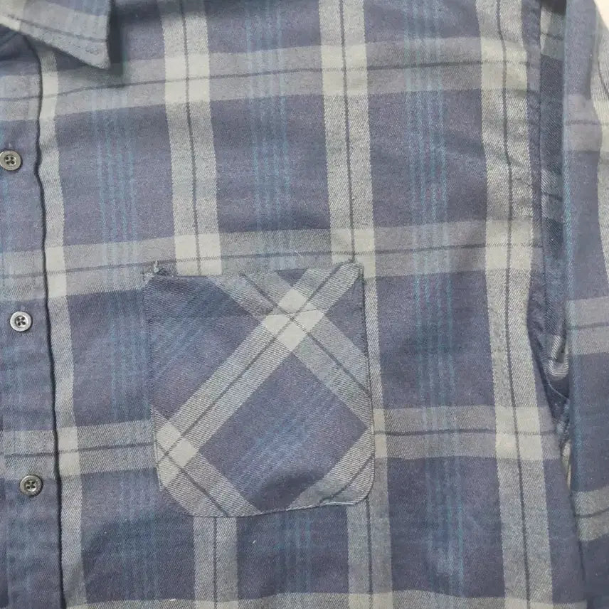 [BUNJANG] UrbanDress Austin Check Shirt Navy Oversized Fit / [프리] 어반드레스 어스틴 체크 셔츠 네이비 오버핏