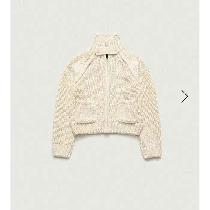 [BUNJANG] The Barnet Soap Zip-Up Knit Ivory / 더바넷 Soap Zip-Up Knit 아이보리
