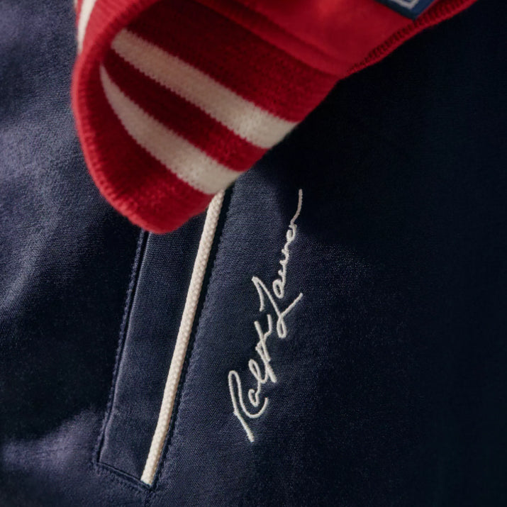 [BUNJANG] Polo Ralph Lauren Yankees Satin Jacket - Navy - L / 폴로 랄프로렌 양키스 새틴 자켓 / 네이비 / L