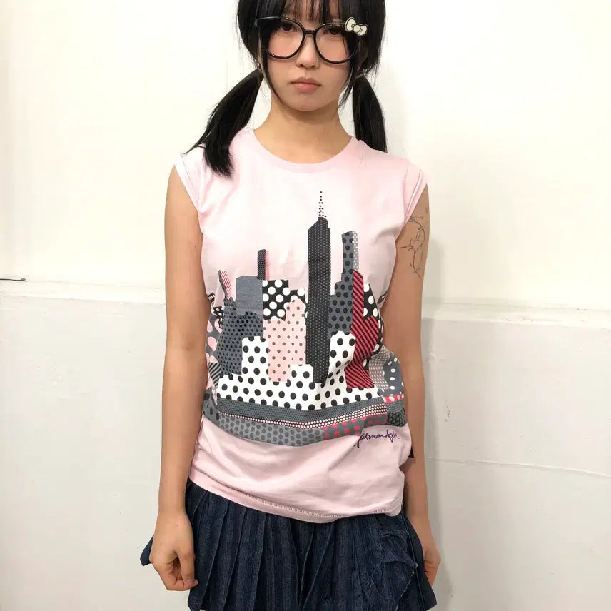[BUNJANG] FUBU Dot Printed T-shirt / S FUBU 후부 도트 프린팅 티셔츠