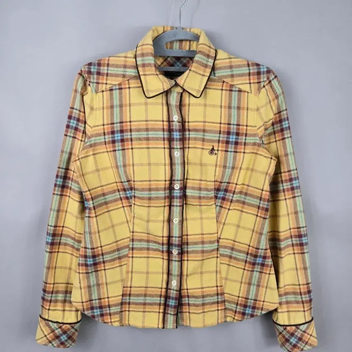 [BUNJANG] Beanpole Ladies Checkered Slim Shirt / [무료배송]빈폴 레이디스 90 여성 도톰하고 슬림한 체크 셔츠