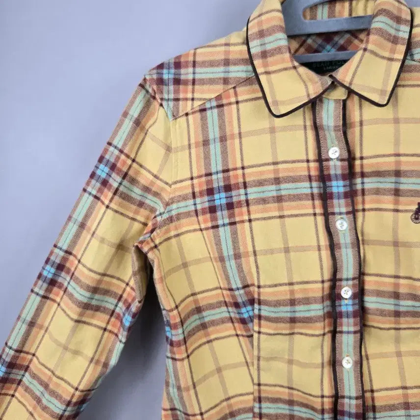 [BUNJANG] Beanpole Ladies Checkered Slim Shirt / [무료배송]빈폴 레이디스 90 여성 도톰하고 슬림한 체크 셔츠