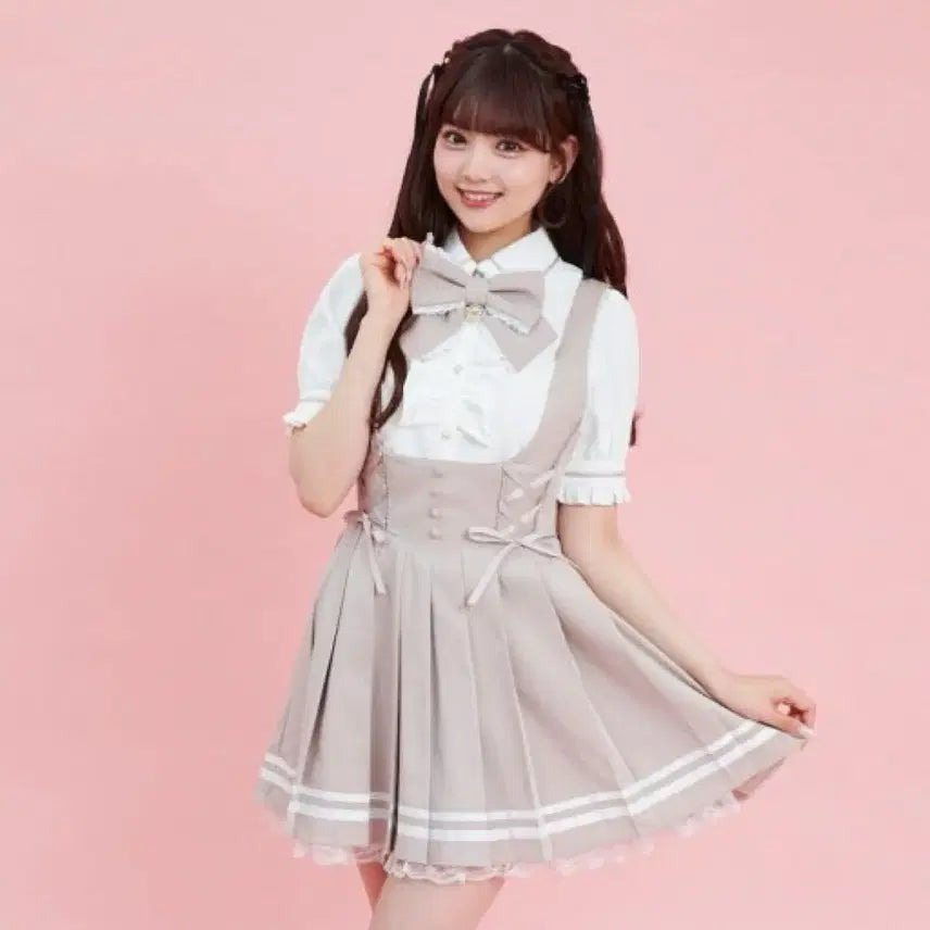 [BUNJANG] Secret Honey White and Pink Setup Skirt and Blouse / 오늘만 5.5 양산형 지뢰계 양지뢰 흰핑 시크릿허니 셋업 스커트 블라우스