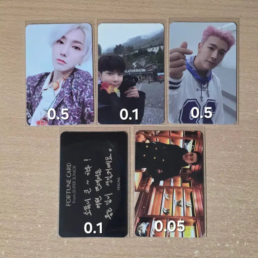 [BUNJANG] Super Junior Donghae Yesung Ryeowook Fortune Card Photocard / 슈퍼주니어 슈주 동해 예성 려욱 포카 포춘카드 포토카드 앨범