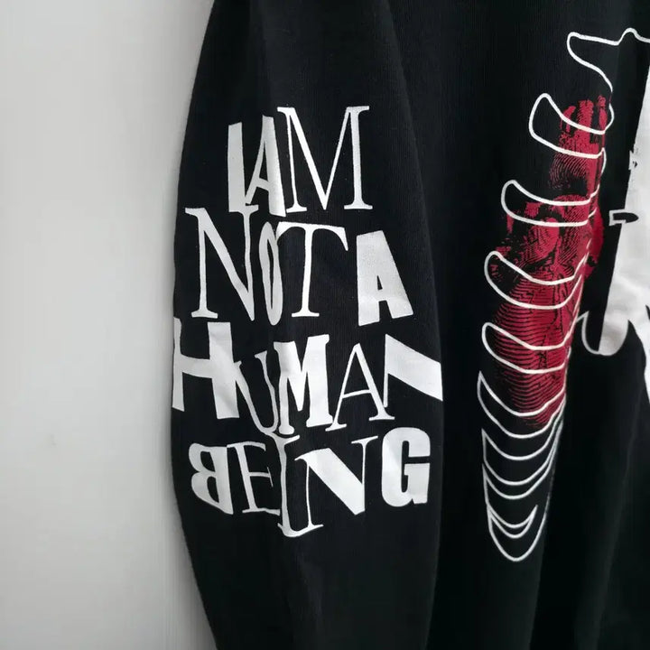 [BUNJANG] I AM NOT A HUMAN BEING Black Sweatshirt / [XL] 아이엠낫어휴먼빙 블랙 맨투맨