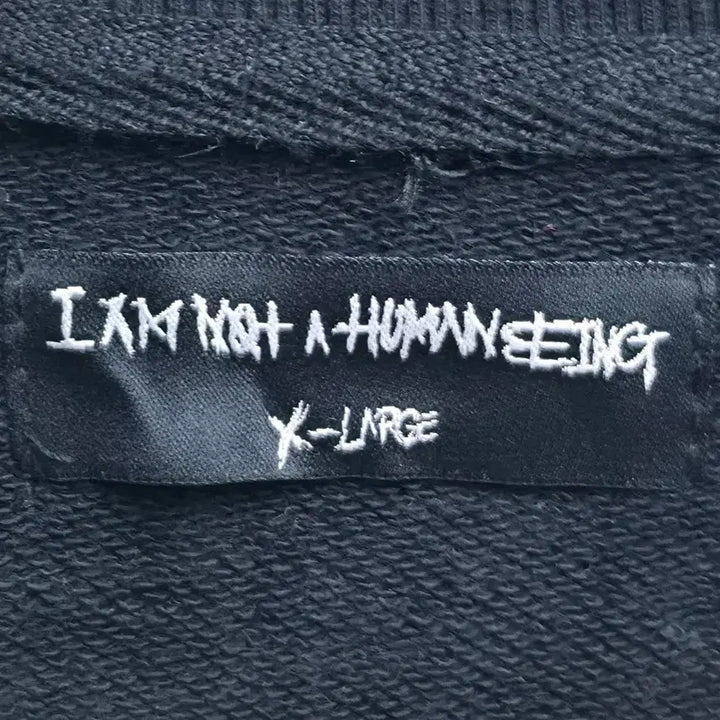 [BUNJANG] I AM NOT A HUMAN BEING Black Sweatshirt / [XL] 아이엠낫어휴먼빙 블랙 맨투맨