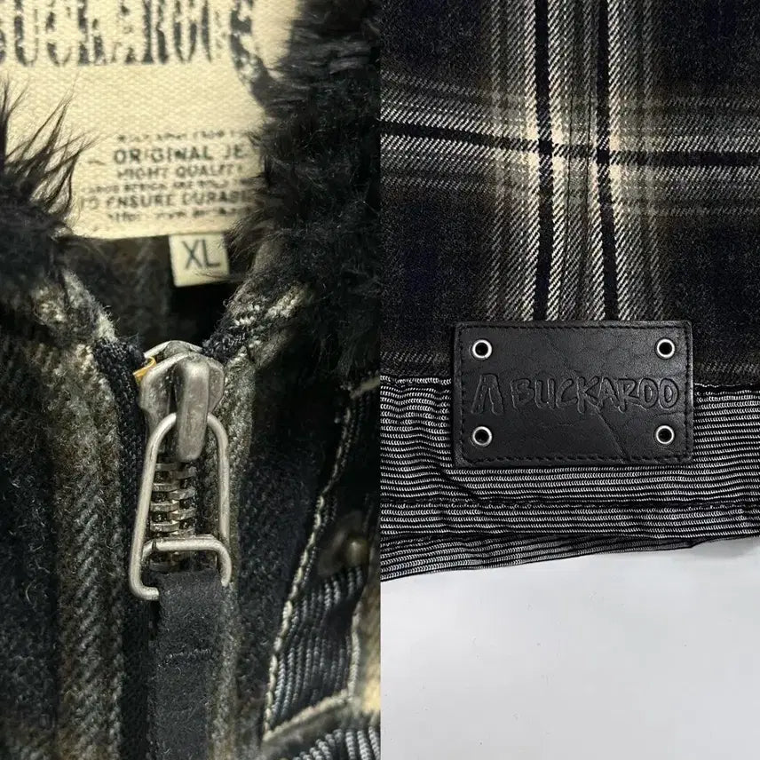 [BUNJANG] Buckaroo Vintage Check Sherpa Jacket / 버커루 buckaroo 빈티지 체크 쉐르파 자켓