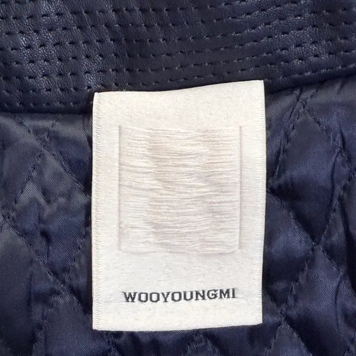 [BUNJANG] WOOYOUNGMI Geometric Quilted Lambskin Leather Jacket / WOOYOUNGMI 솔리드옴므 기하학 입체 퀼팅 램스킨 레더 자켓