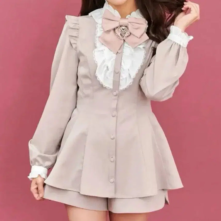 [BUNJANG] Pink Set Up Skirt &amp; Blouse / 시허니 핑크 셋업 통굽백팩마즈디마럽노에미로지타앙크루즈리즈리사스커트블라우스