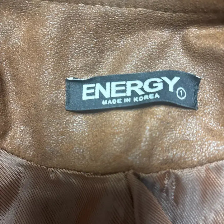 [BUNJANG] Brown Leather Rider Jacket / 브라운 가죽 라이더 자켓