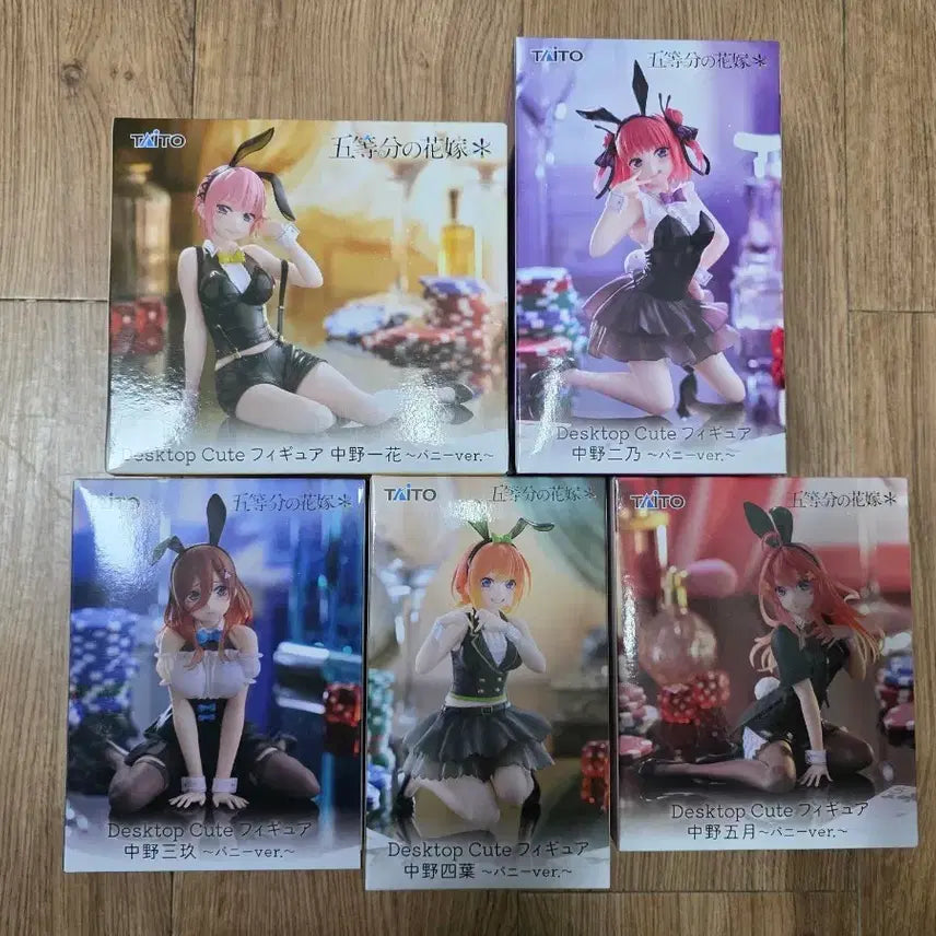 [SOLD OUT] (미개봉)TAITO 5등분의 신부 데스크탑 피규어 바니걸ver 5종 세트