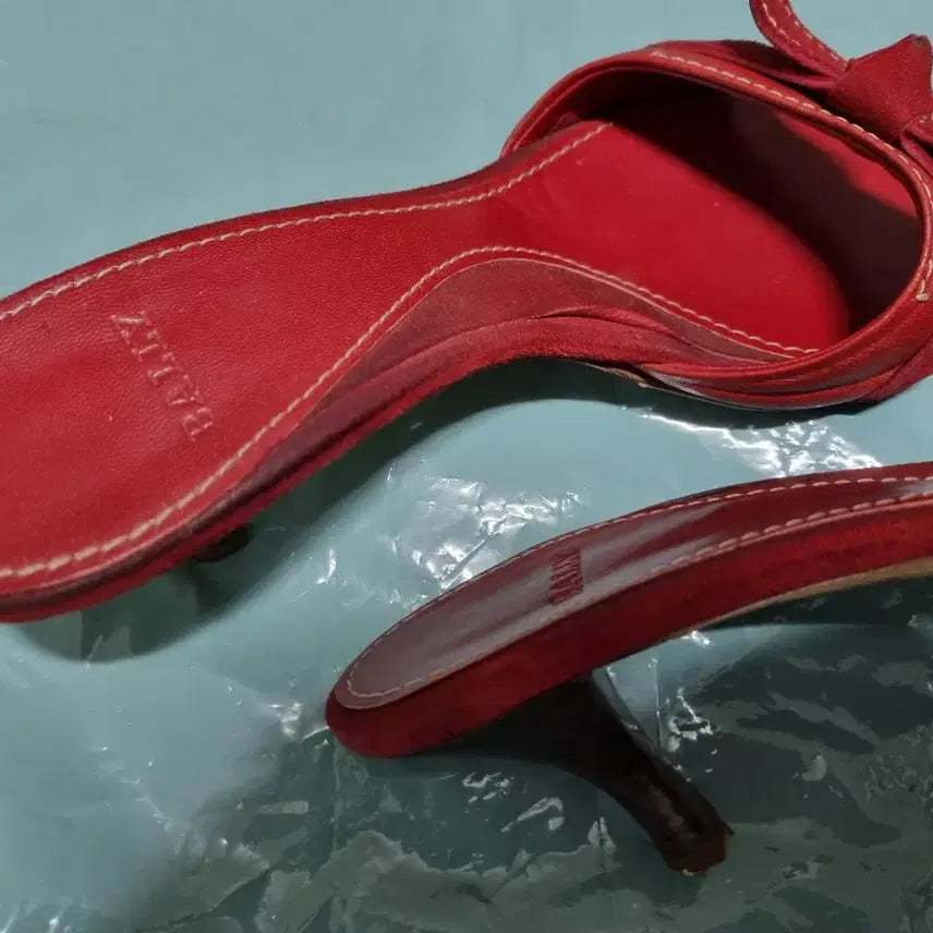 [BUNJANG] Bally Red Leather Sandals (Size 37) / BALLY 발리 레드 레더  샌들37사이즈