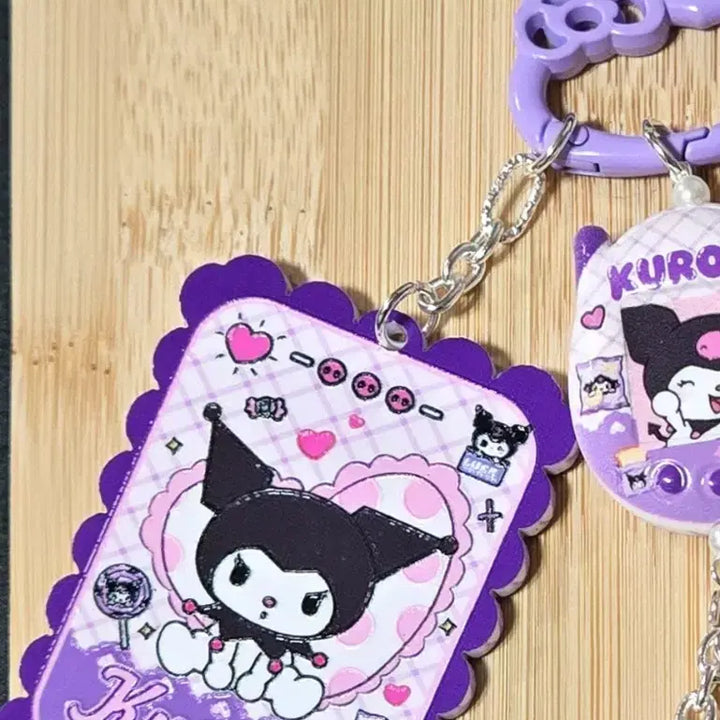 [BUNJANG] Kuromi Hello Kitty Keychain / [핸드메이드] 쿠로미 키링