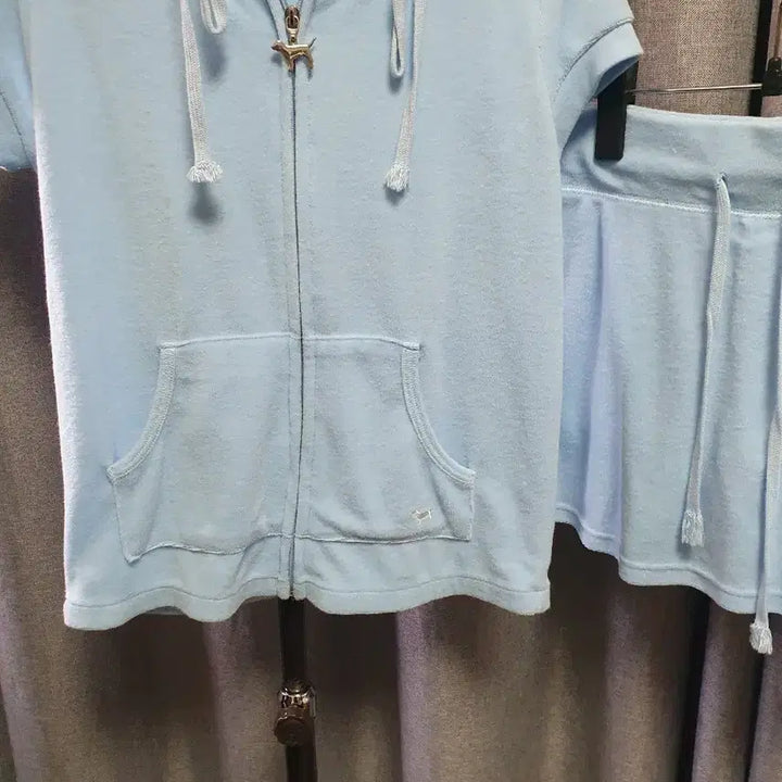 [BUNJANG] High Teen Blue Taeri Two-Piece Set / 하이틴 블루 태리 투피스셋업