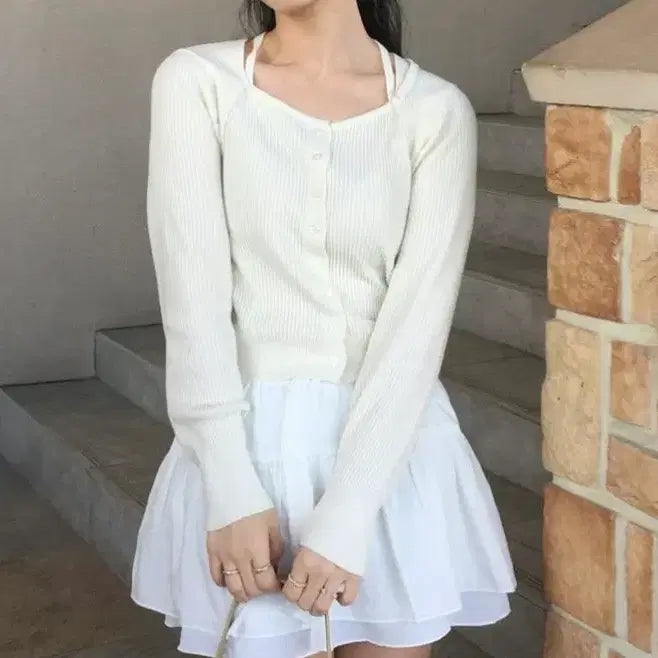 [BUNJANG] LEBANE Ivory Knit Cardigan / 니트가디건