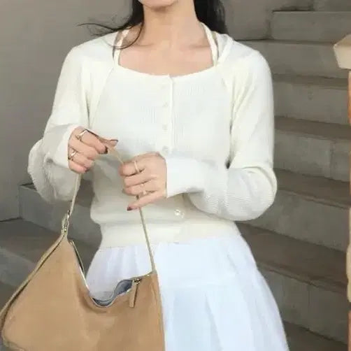 [BUNJANG] LEBANE Ivory Knit Cardigan / 니트가디건