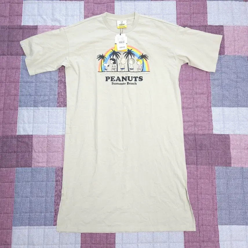 [BUNJANG] Peanuts Franks Tone Snoopy Long T-Shirt Dress Size 90 / 피너츠 프랭크스톤 롱 스누피 티셔츠 원피스 90 (새상품)