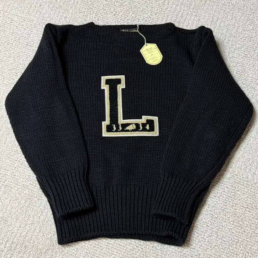 [BUNJANG] Lofty Opus Boat Neck Leather Man Sweater / [40] 로프티오퍼스 보트넥 레더맨 스웨터
