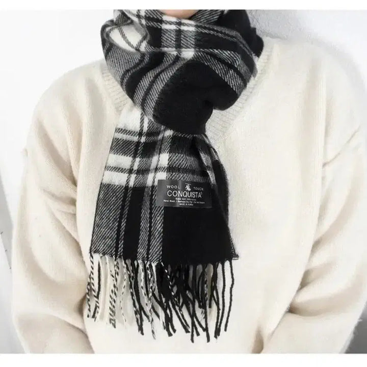 [BUNJANG] Ablie Checkered Muffler / 목도리 커플 우정 체크 머플러 에이블리