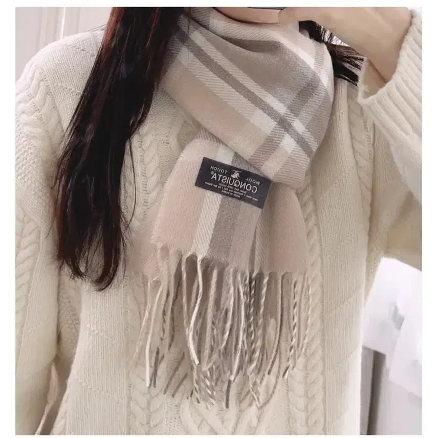 [BUNJANG] Ablie Checkered Muffler / 목도리 커플 우정 체크 머플러 에이블리