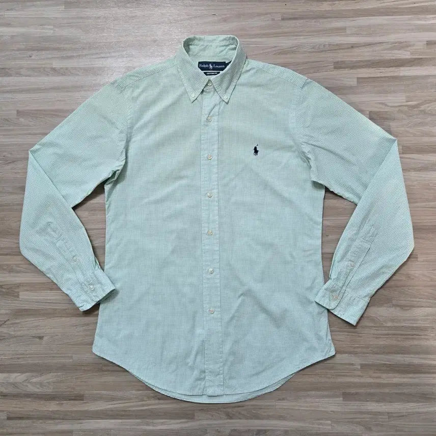 [BUNJANG] Polo Ralph Lauren Gingham Check Shirt Mint / 95~100) 폴로 랄프로렌 긴팔 깅엄 체크 셔츠 민트