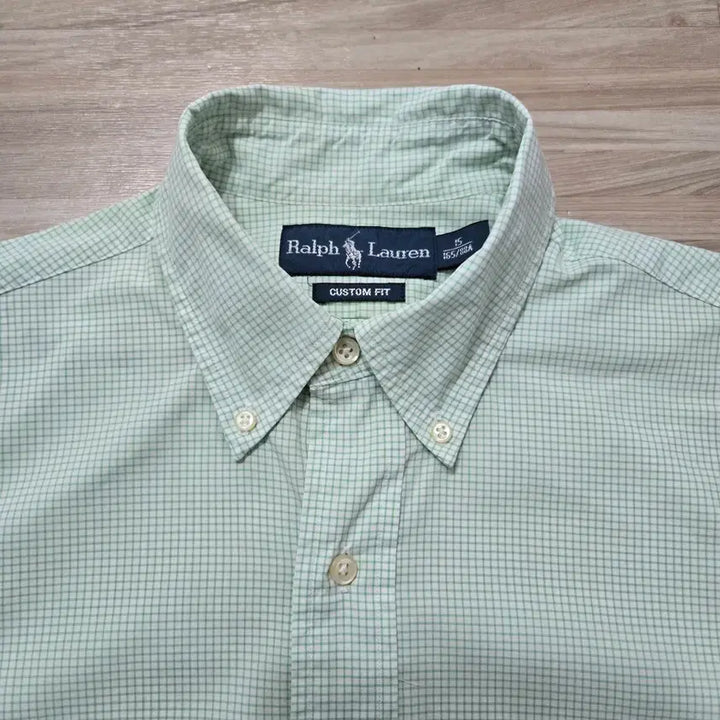 [BUNJANG] Polo Ralph Lauren Gingham Check Shirt Mint / 95~100) 폴로 랄프로렌 긴팔 깅엄 체크 셔츠 민트