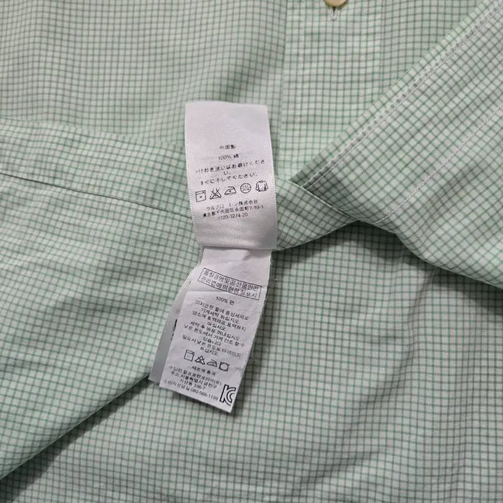 [BUNJANG] Polo Ralph Lauren Gingham Check Shirt Mint / 95~100) 폴로 랄프로렌 긴팔 깅엄 체크 셔츠 민트