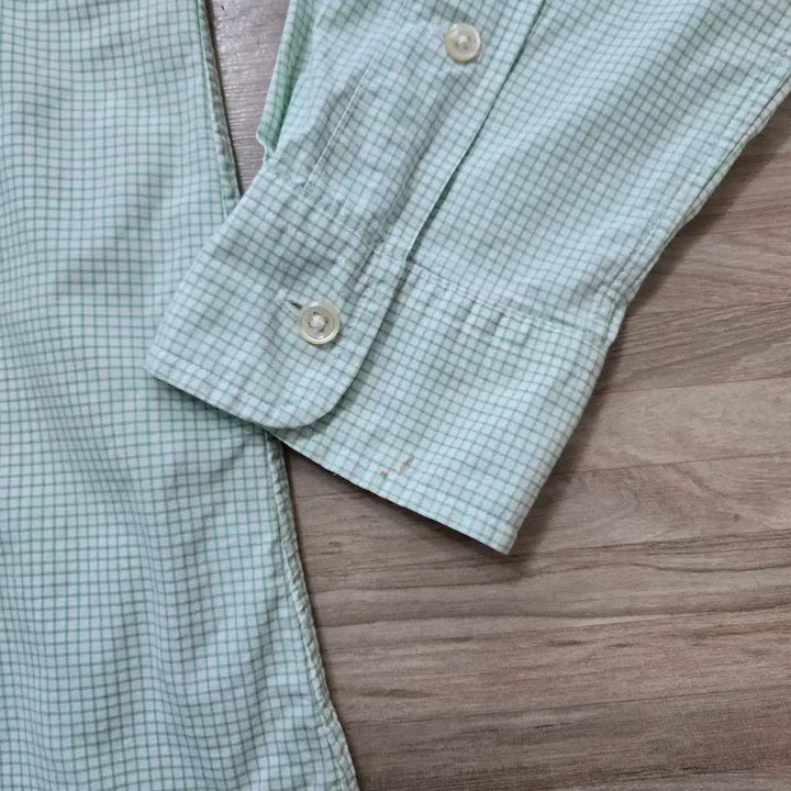 [BUNJANG] Polo Ralph Lauren Gingham Check Shirt Mint / 95~100) 폴로 랄프로렌 긴팔 깅엄 체크 셔츠 민트