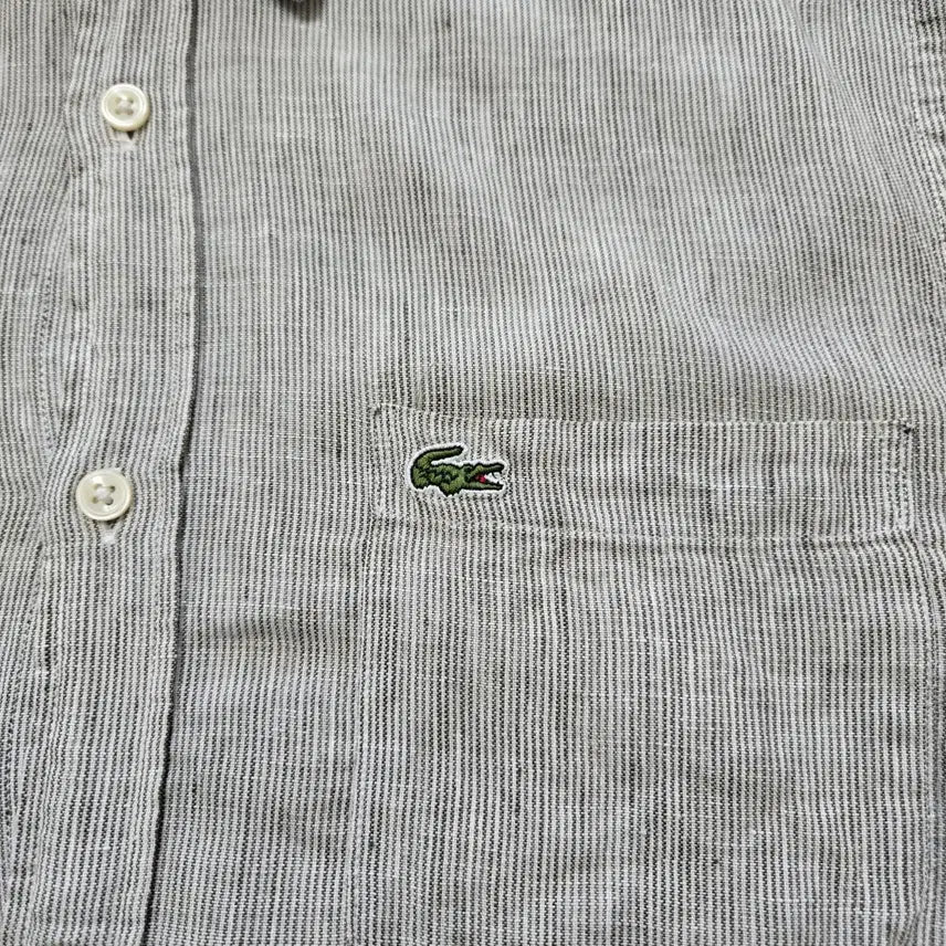 [SOLD OUT] 90) 라코스테 린넨 스트라이프 긴팔 셔츠