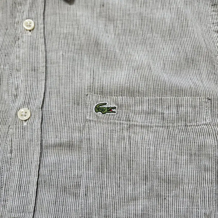 [SOLD OUT] 90) 라코스테 린넨 스트라이프 긴팔 셔츠