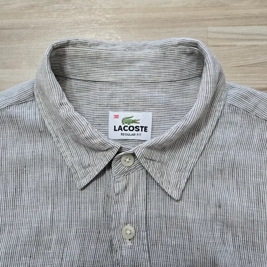 [SOLD OUT] 90) 라코스테 린넨 스트라이프 긴팔 셔츠