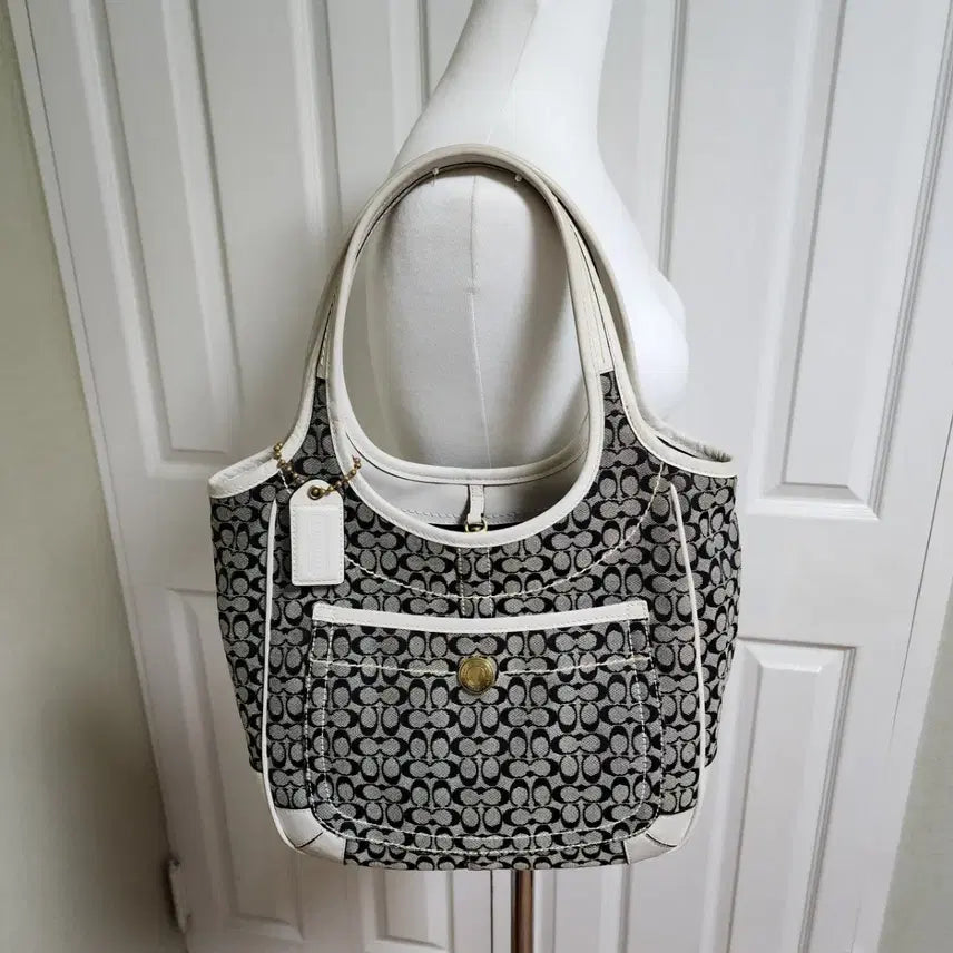 [BUNJANG] Coach Fabric and Leather Tote/Shoulder Bag / 상태굿 )코치 숄더, 토트백