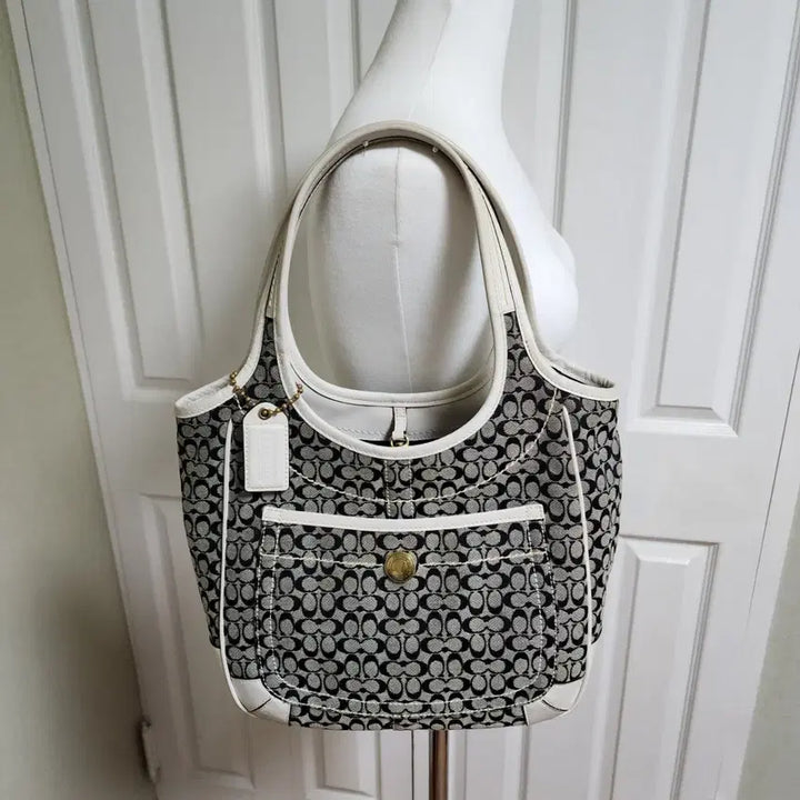 [BUNJANG] Coach Fabric and Leather Tote/Shoulder Bag / 상태굿 )코치 숄더, 토트백