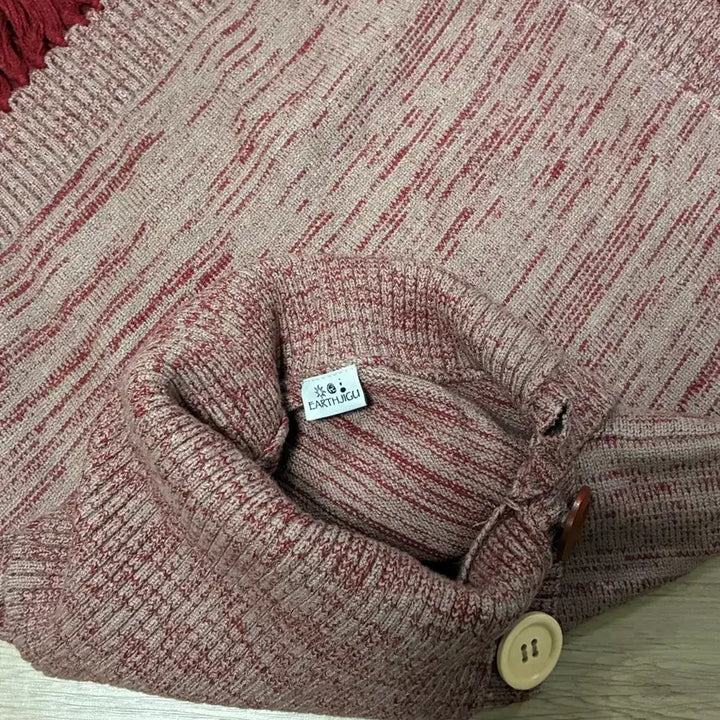 [SOLD OUT] 어스지구 멀티웨이 니트 판초 레드