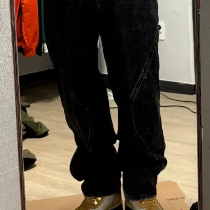 [BUNJANG] XTONZ Black Denim Jeans / 엑스톤즈 흑청데님