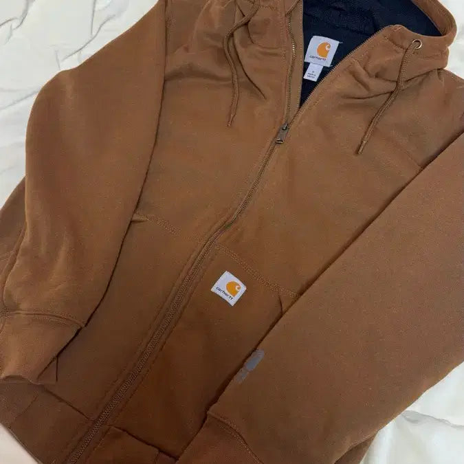[BUNJANG] Carhartt Thermal Hooded Zip-Up Brown S / 칼하트 써멀 후드집업 브라운 S