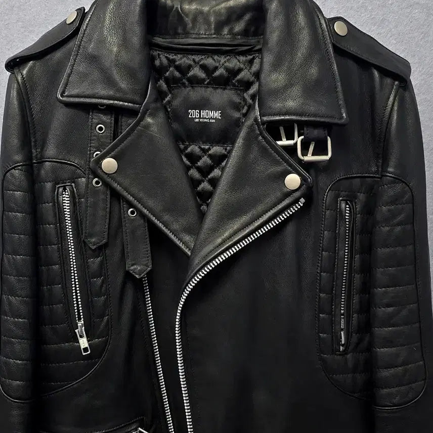 [BUNJANG] 206 Homme Lee Youngjoon Lambskin Rider Jacket / 206옴므 이영준 램스킨 라이더 자켓 ( 퀄팅내피 탈부착 )