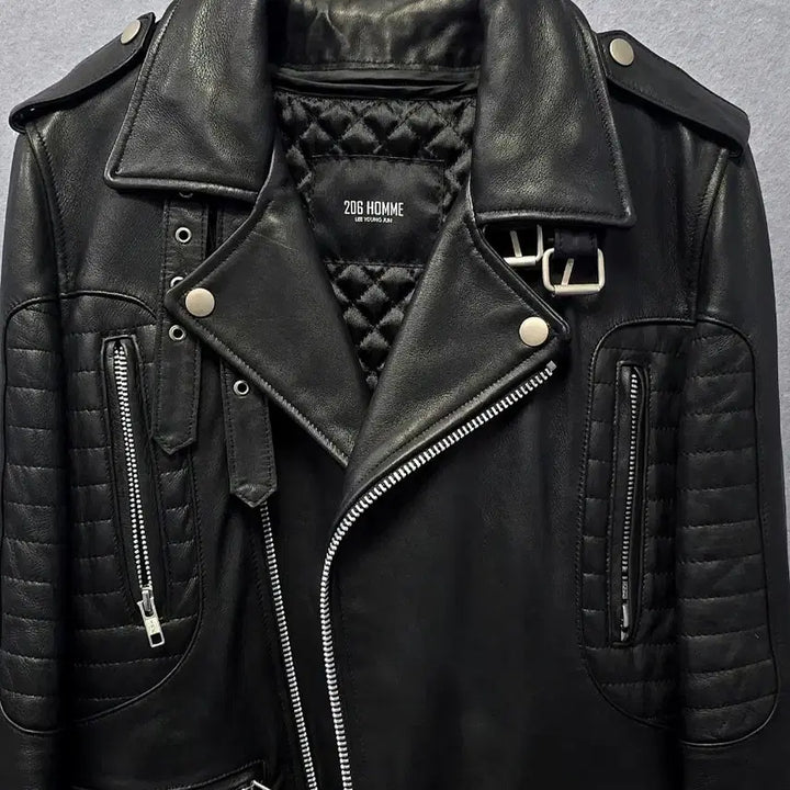 [BUNJANG] 206 Homme Lee Youngjoon Lambskin Rider Jacket / 206옴므 이영준 램스킨 라이더 자켓 ( 퀄팅내피 탈부착 )