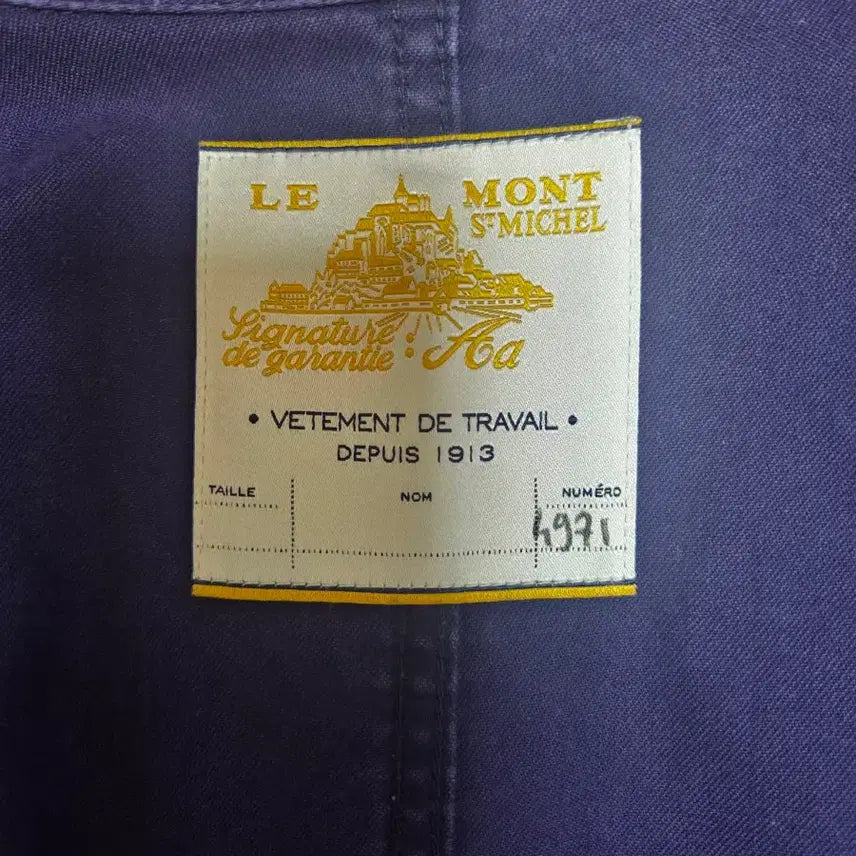 [BUNJANG] Le Mont Saint Michel Moleskin Blue Work Jacket / 르몽생미셸 몰스킨 블루 워크자켓 46사이즈