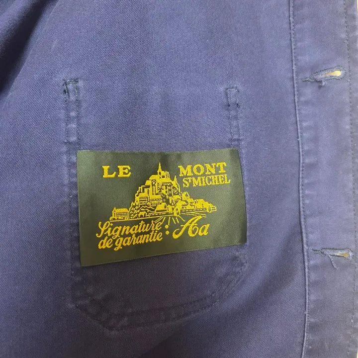 [BUNJANG] Le Mont Saint Michel Moleskin Blue Work Jacket / 르몽생미셸 몰스킨 블루 워크자켓 46사이즈