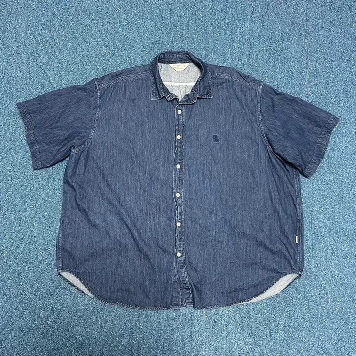 [BUNJANG] Lafarge Store Denim Short Sleeve Shirt L / 라퍼지스토어 데님 반팔셔츠 L