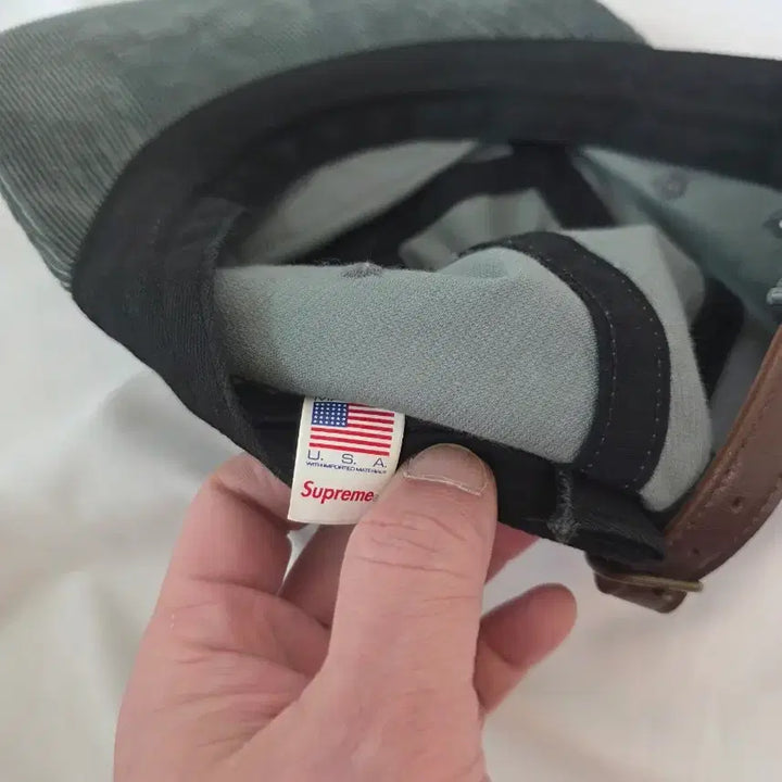 [BUNJANG] Supreme Corduroy Camp Cap Grey / 슈프림 코듀로이 캠프캡 그레이