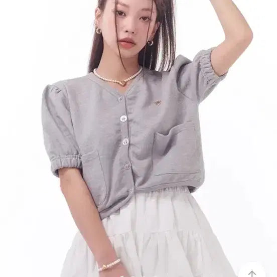 [BUNJANG] Anoyetic Half-Sleeve Cardigan / 아노에틱 반팔 가디건