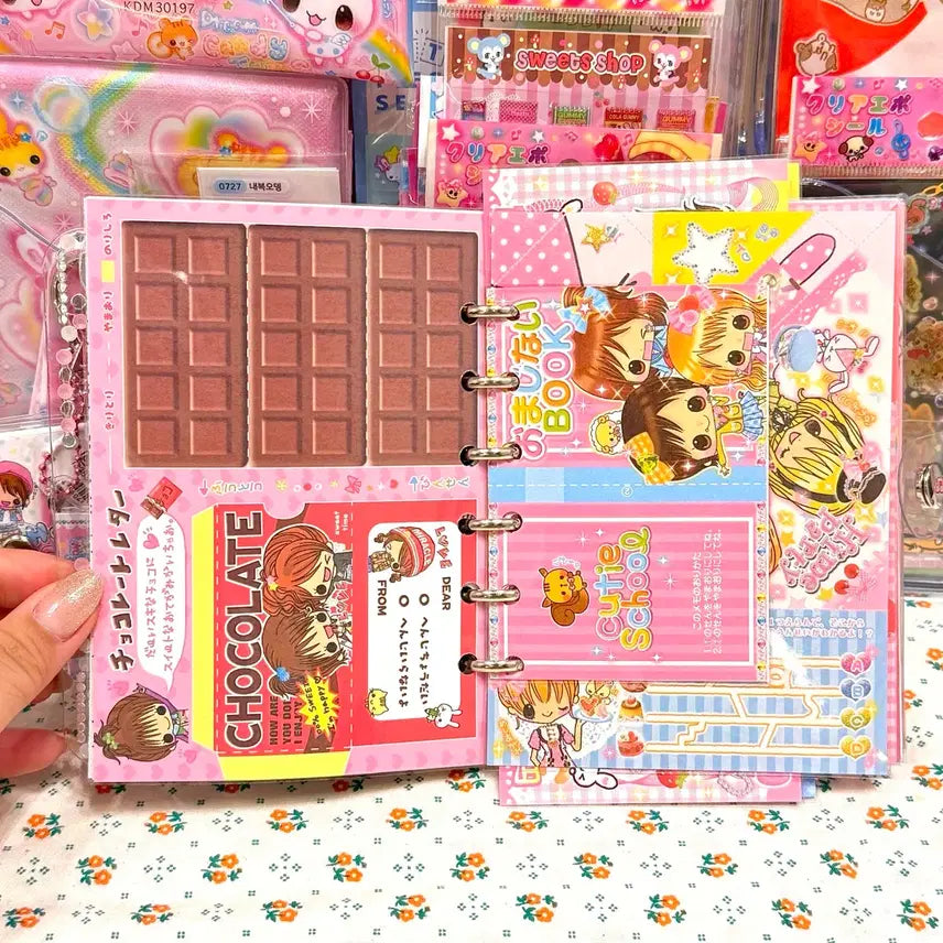 [BUNJANG] Heisei Retro Paper Diary Setup - Pink Gyaru Concept / [마지막 할인] 헤이세이 고전지류 다이어리 셋업 핑크 갸루 컨셉